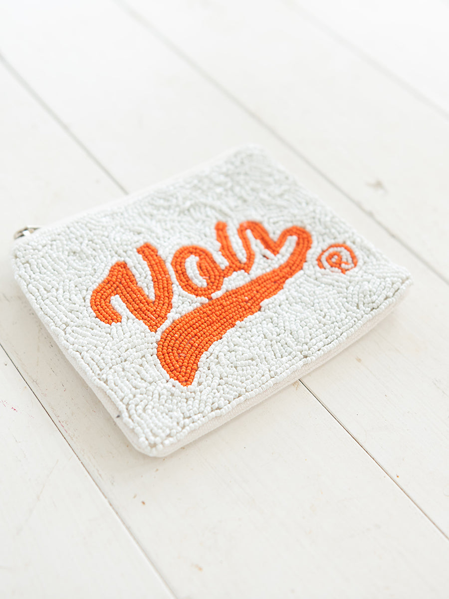 "Vols" Beaded Coin Pouch