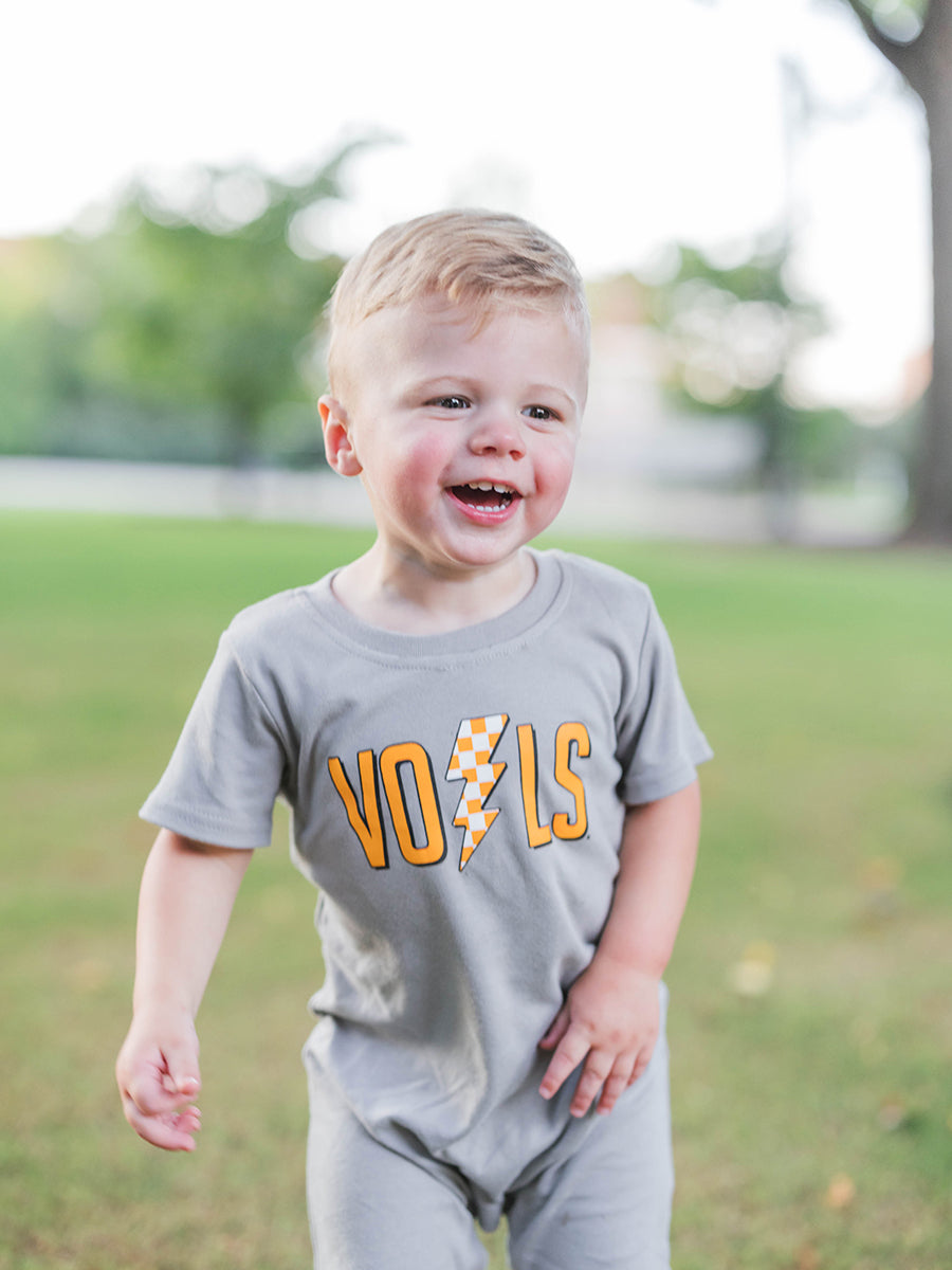 Lightning Bolt "Vols" Shortall Romper