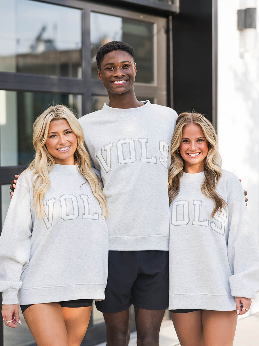 3 models wearing VOLS mock-neck Sweatshirts