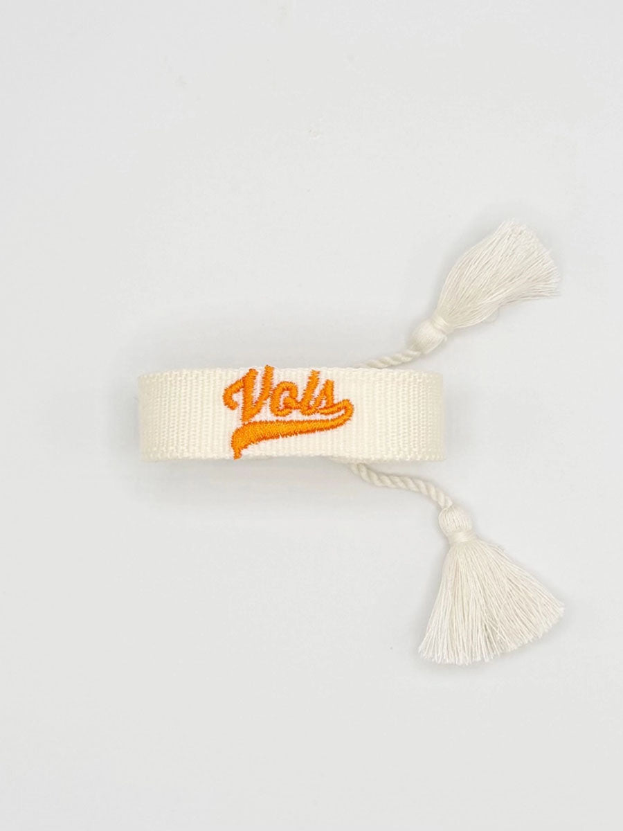 embroidered Vols script bracelet