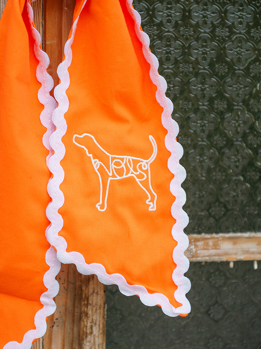 Orange Wreath Sash with Smokey