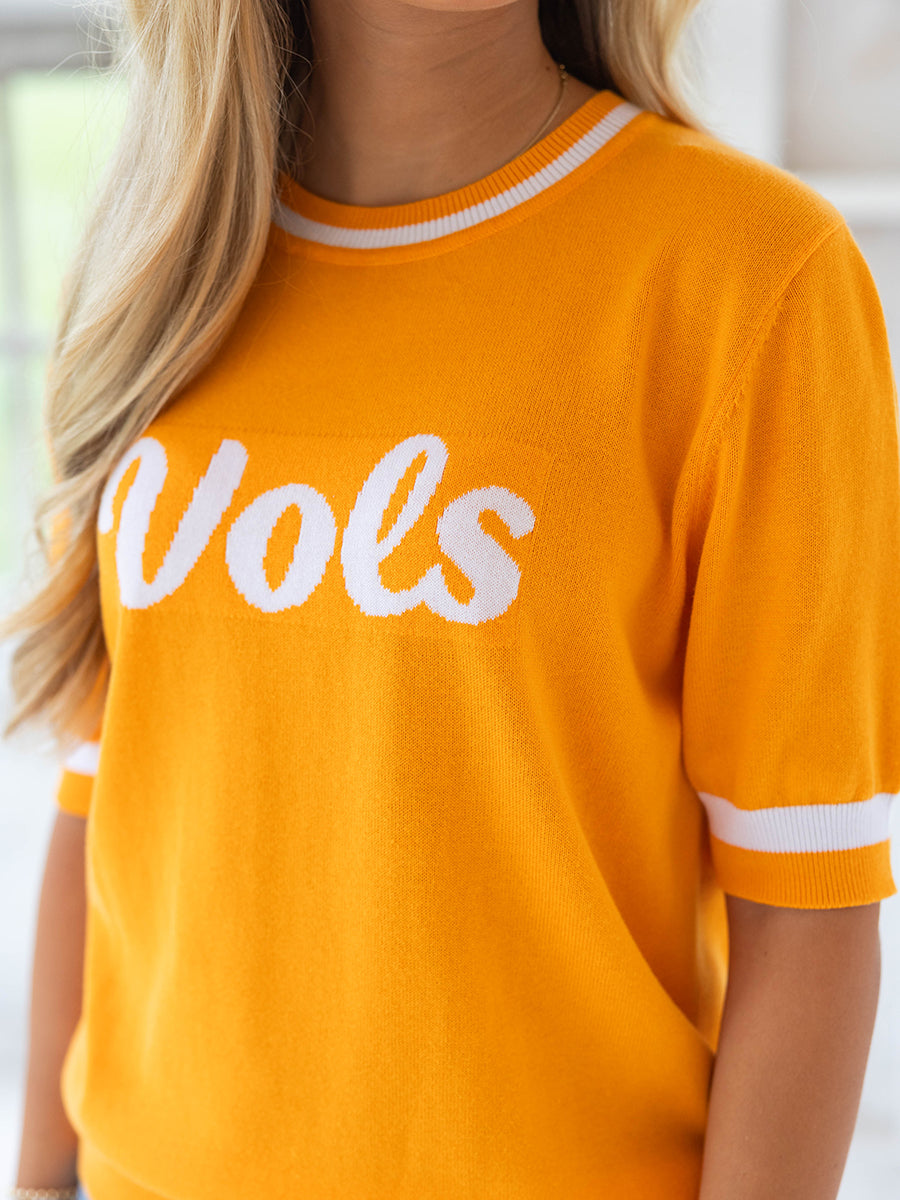 "Vols" Orange Short-Sleeve Sweater