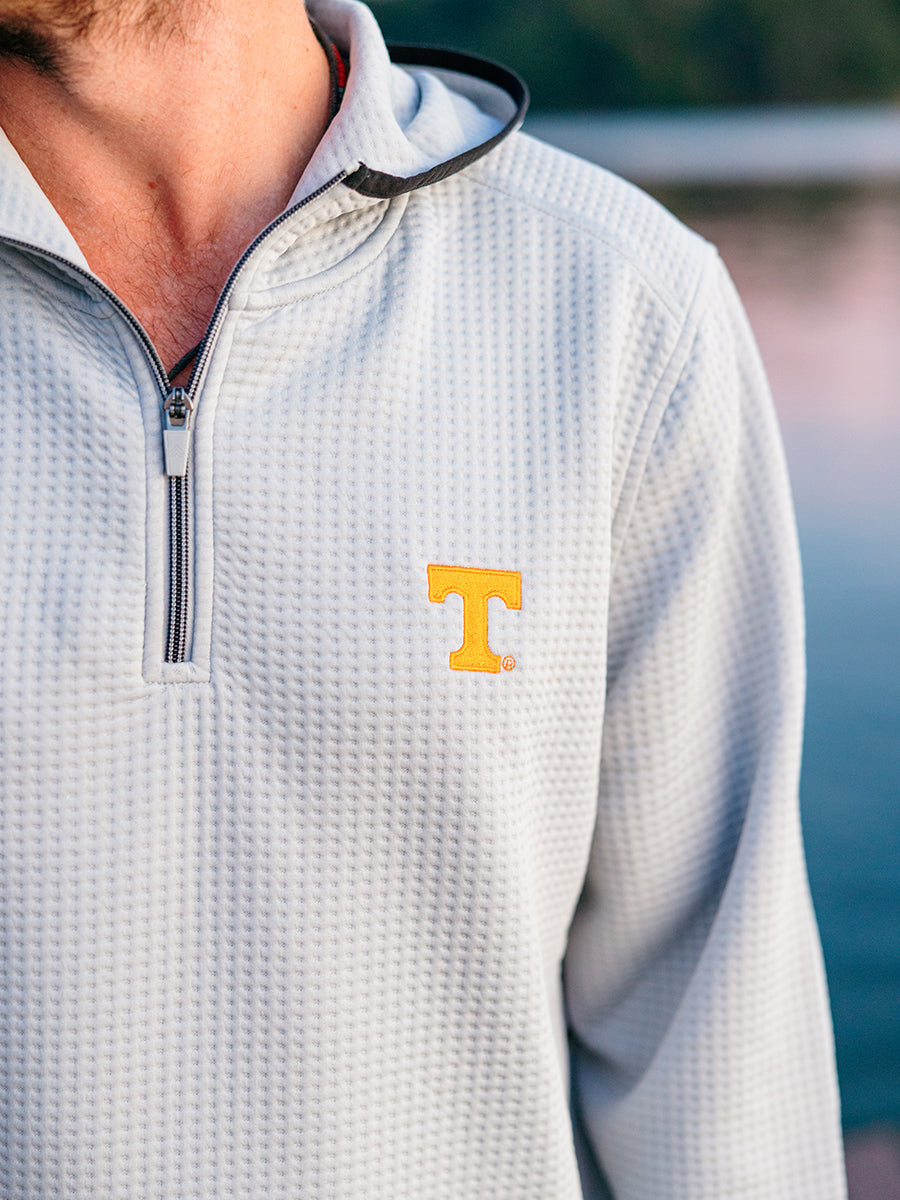 Mens Tennessee Legacy Performance Waffle 1/4 Zip Hoodie