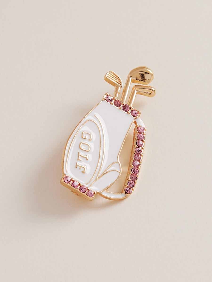 White Golf Bag Brooch