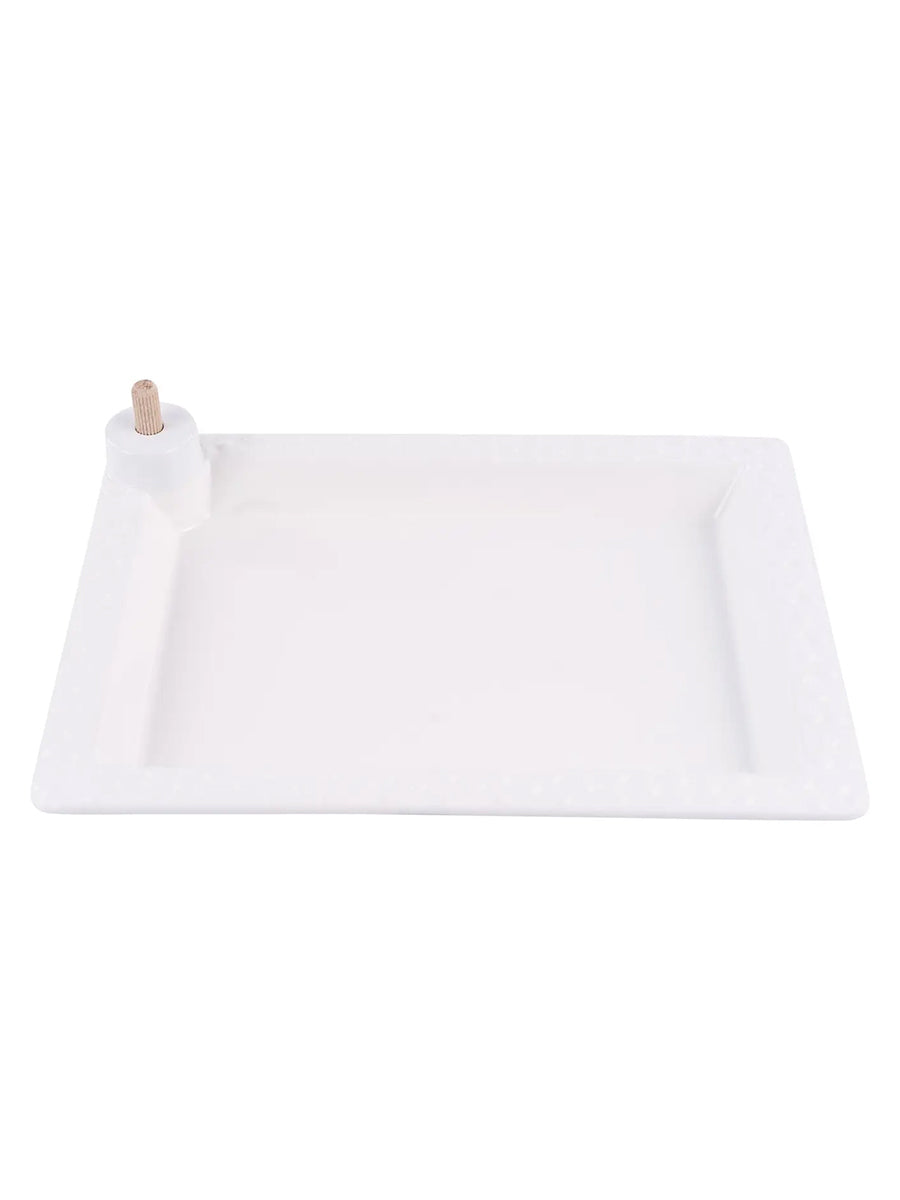 White Rectangle Serving Tray