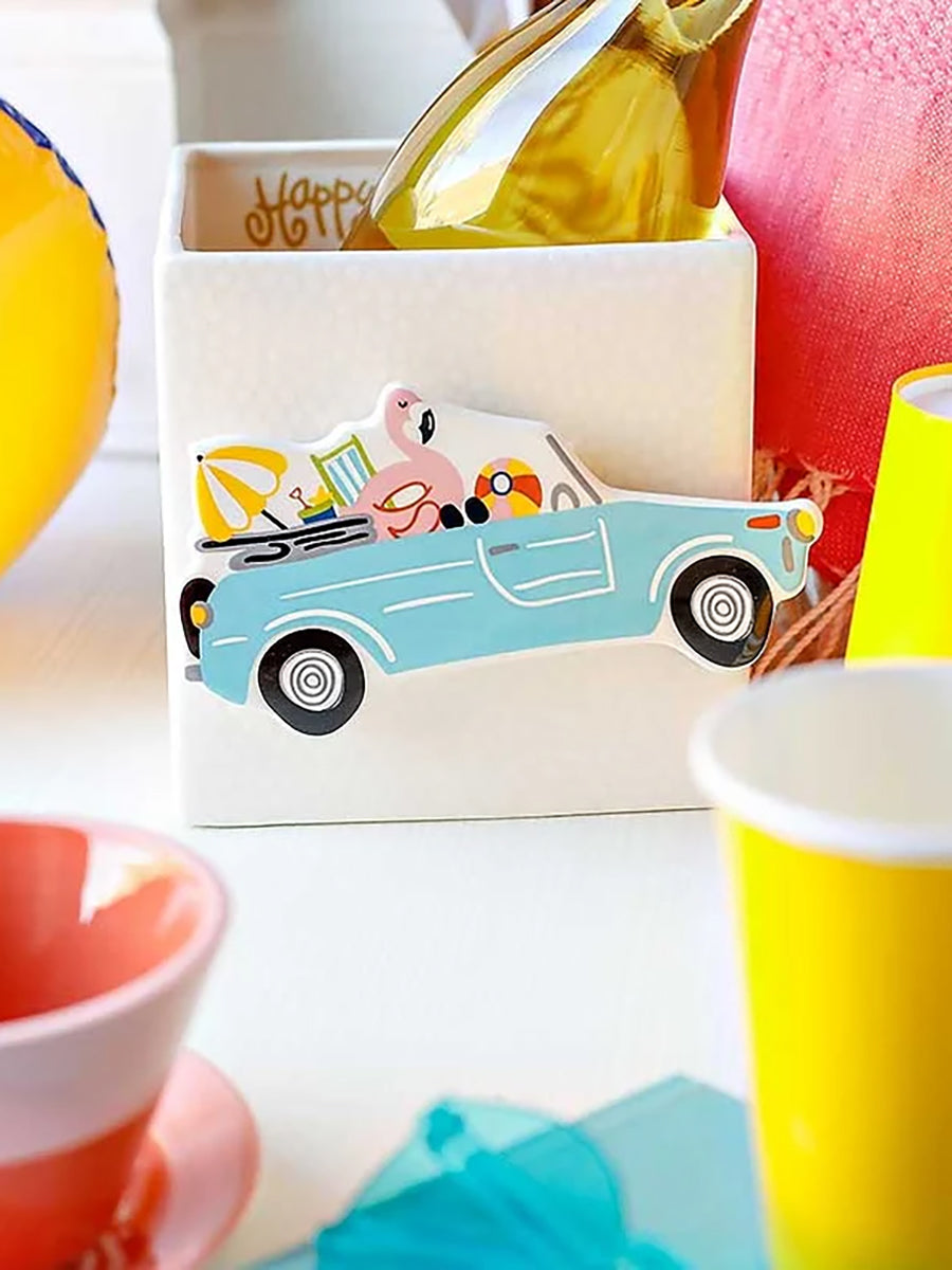 Happy Everything white nesting cube