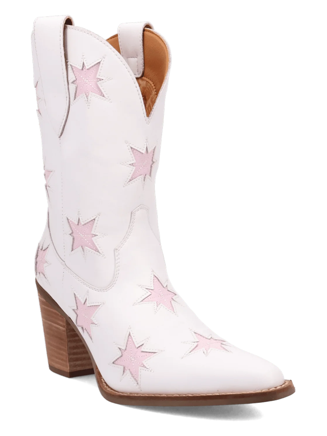 Dingo Starburst White Leather Boot 