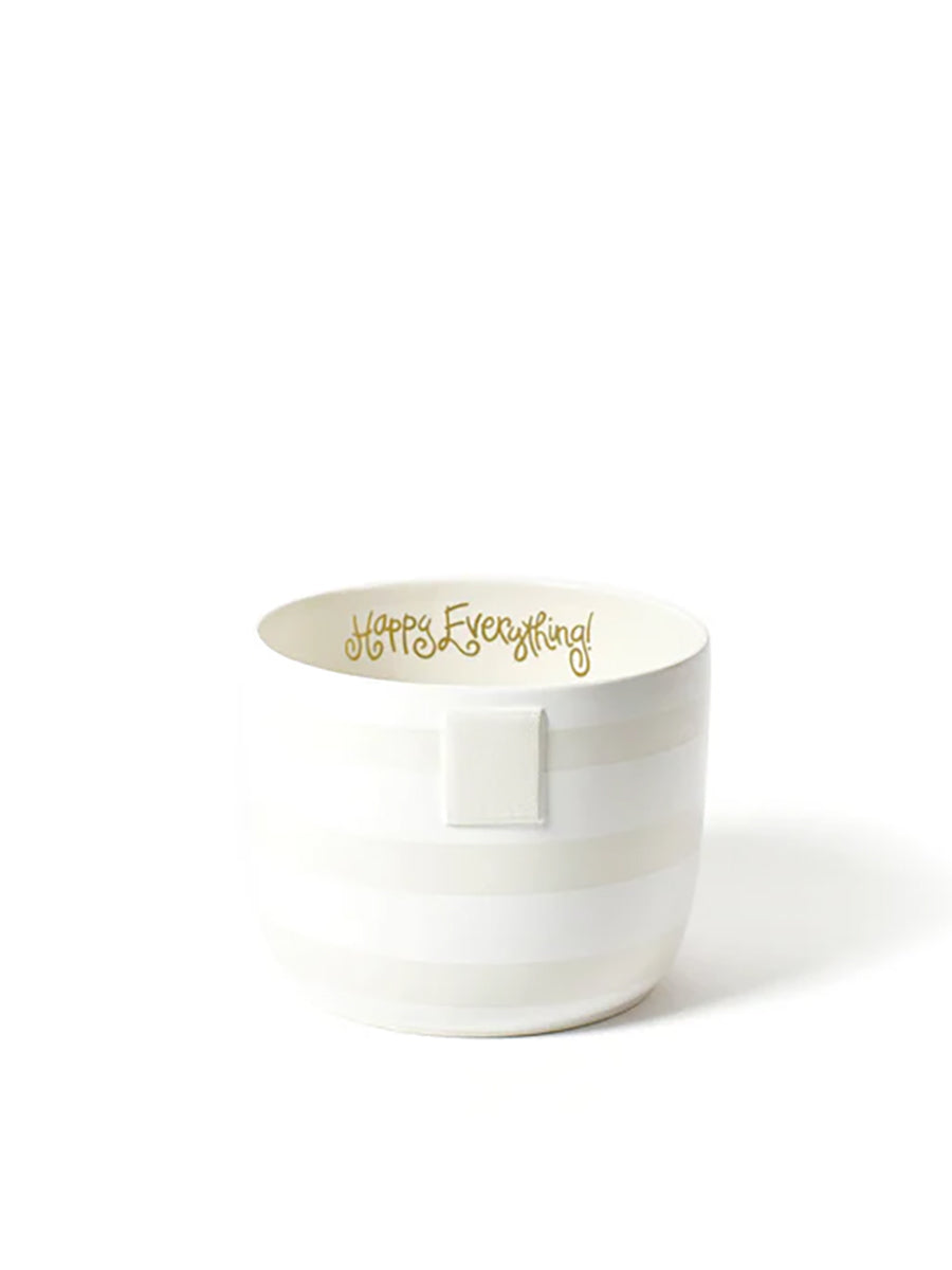 White Stripe Happy Everything Mini Bowl 