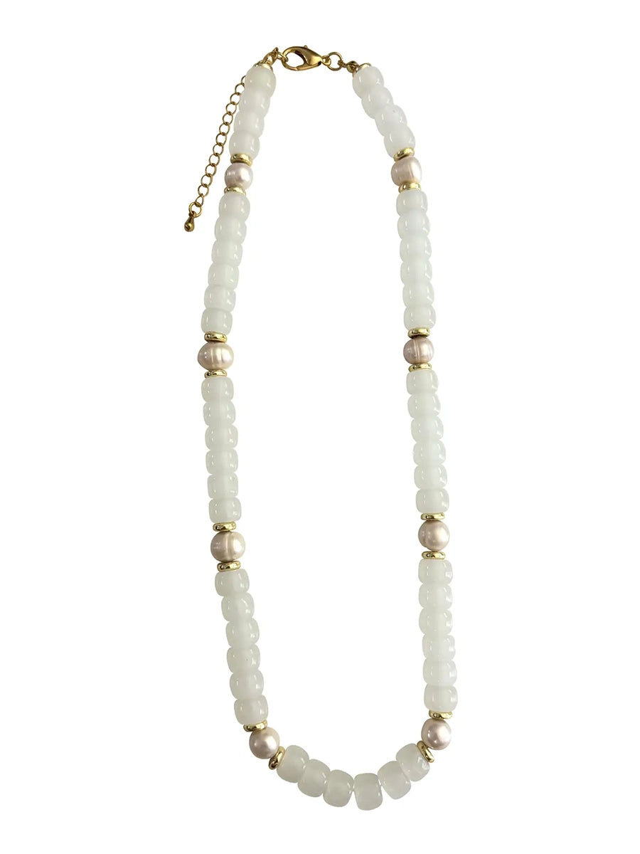 Victory Beaded Pearl Necklace (3 Colors)