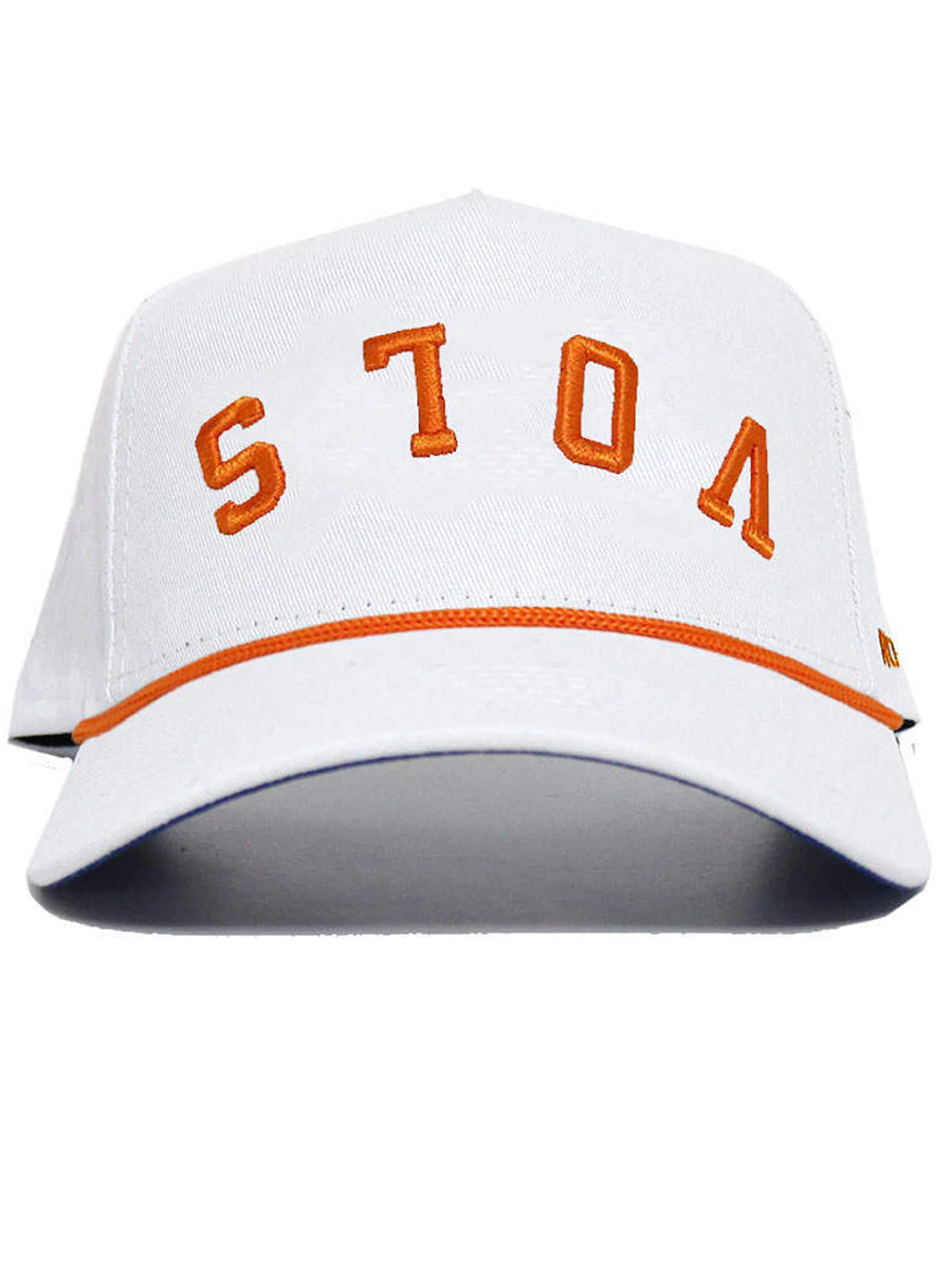 Orange VOLS on White Cap