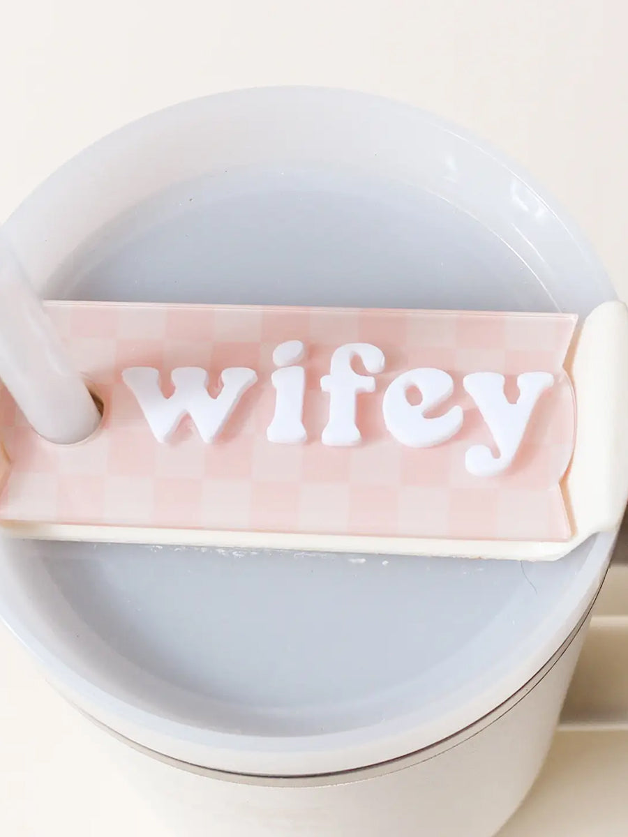 Checked WIFEY Lid Tag