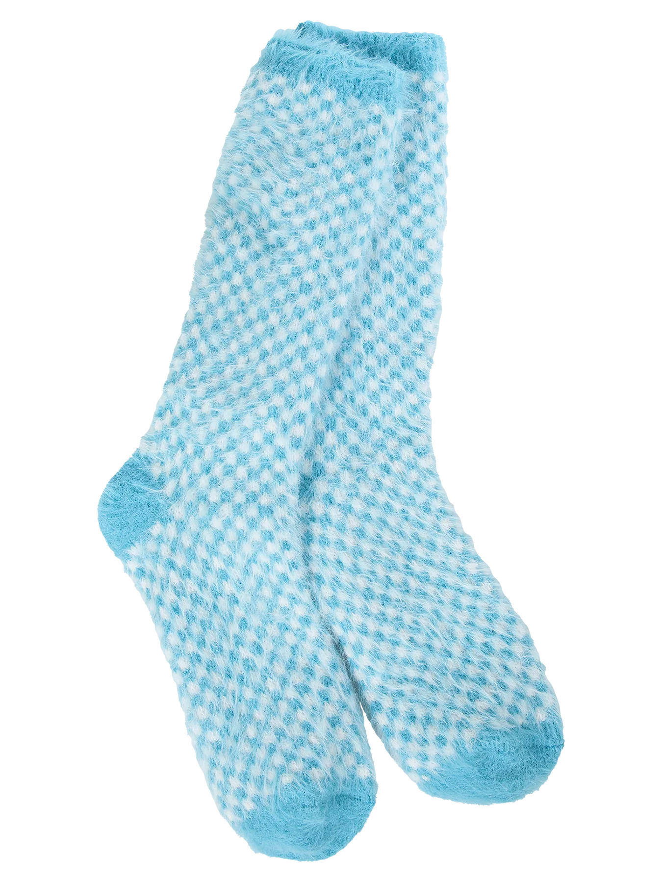 Holiday Feather Crew Check Socks (4 Colors)