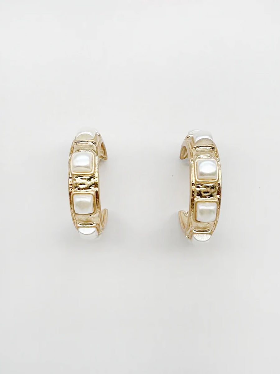 Square Pearl Earrings