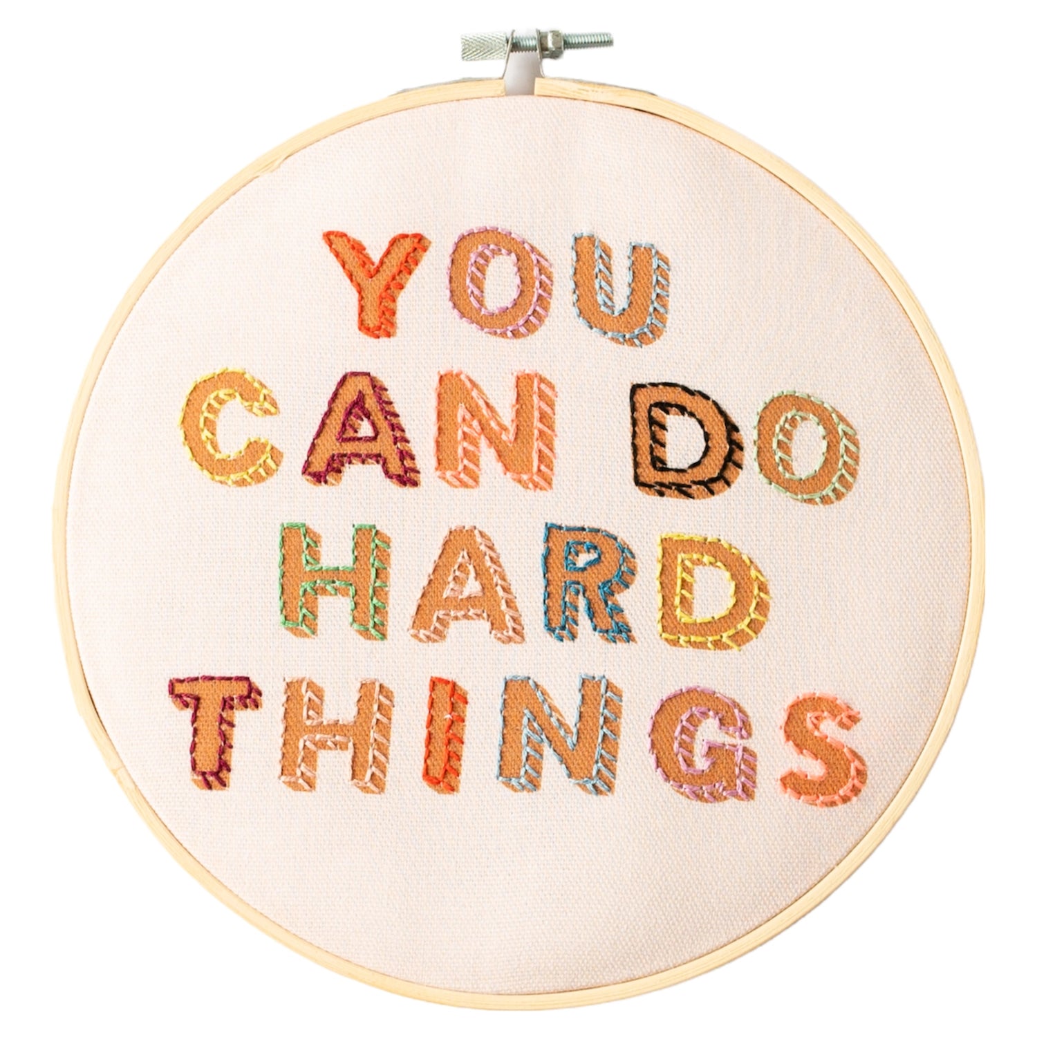 "You Can Do Hard Things" Embroidery Hoop Kit